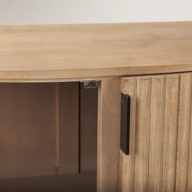 Meuble d'appoint en bois massif brun clair Terra