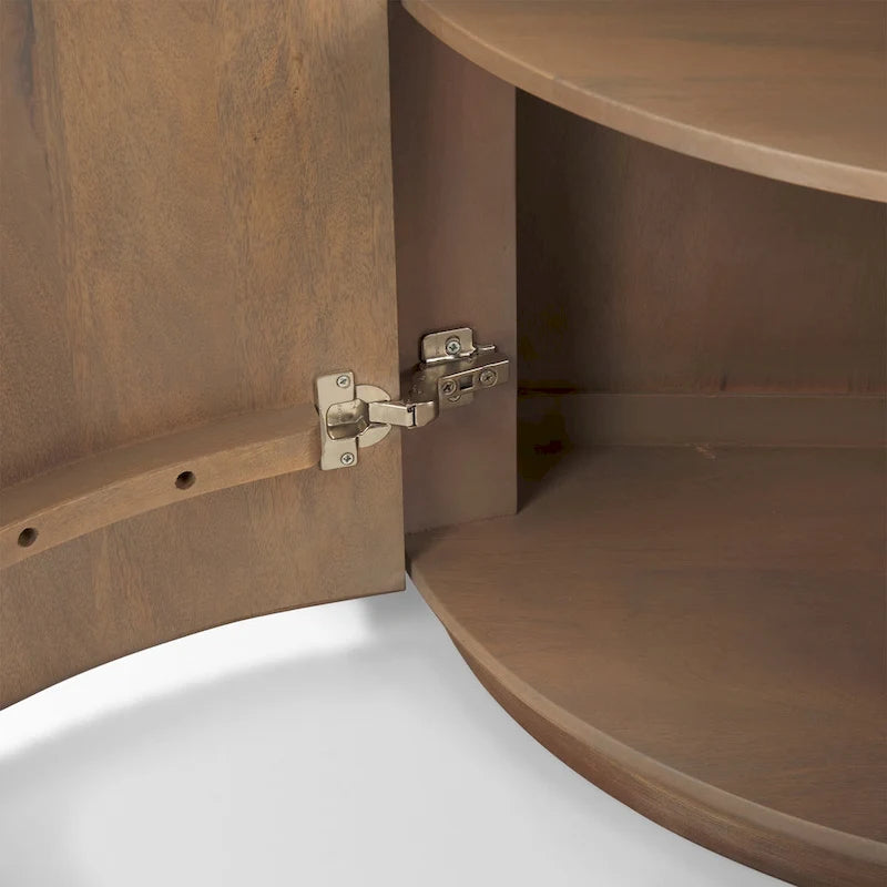 Meuble d'appoint en bois massif brun clair Terra