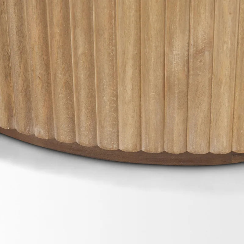 Meuble d'appoint en bois massif brun clair Terra