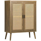 Buffet HOMCOM avec portes décorées en rotin
