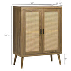 Buffet HOMCOM avec portes décorées en rotin