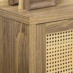Buffet HOMCOM avec portes décorées en rotin