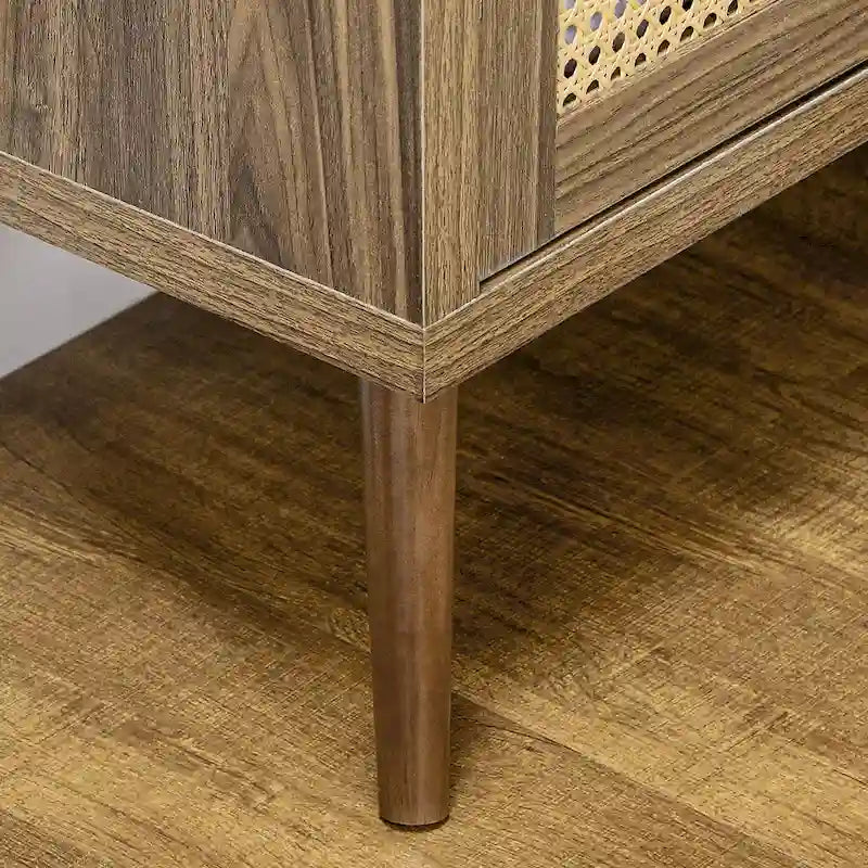 Buffet HOMCOM avec portes décorées en rotin