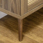 Buffet HOMCOM avec portes décorées en rotin