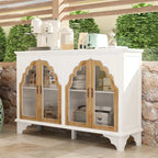 Meuble de salle de bain en bois sculpté, meuble d'appoint, buffet, verre acrylique