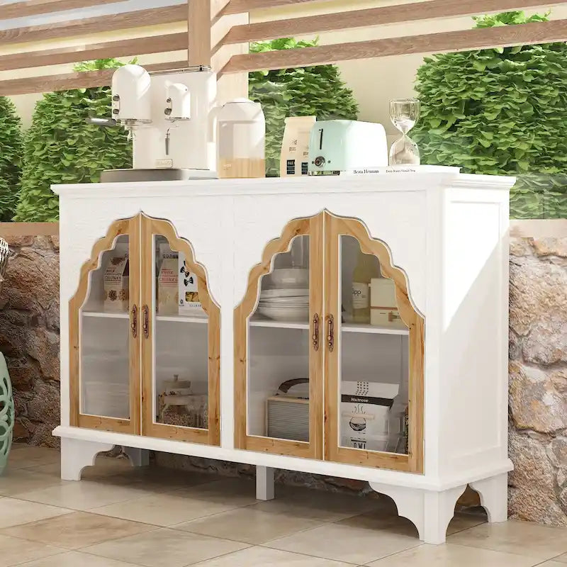 Meuble de salle de bain en bois sculpté, meuble d'appoint, buffet, verre acrylique