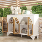 Meuble de salle de bain en bois sculpté, meuble d'appoint, buffet, verre acrylique