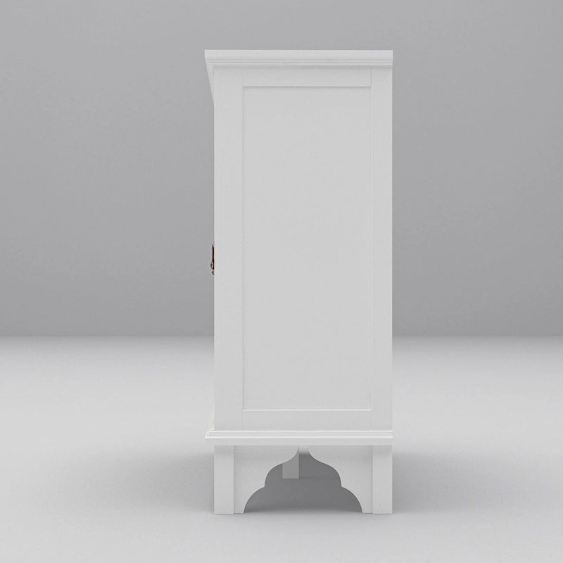 Meuble de salle de bain en bois sculpté, meuble d'appoint, buffet, verre acrylique