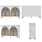 Meuble de salle de bain en bois sculpté, meuble d'appoint, buffet, verre acrylique