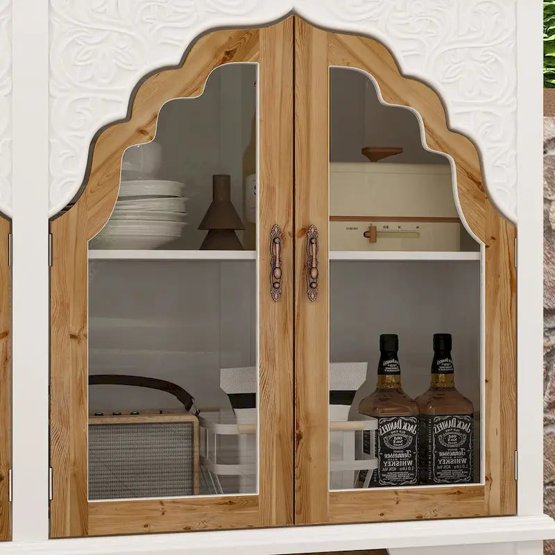 Meuble de salle de bain en bois sculpté, meuble d'appoint, buffet, verre acrylique