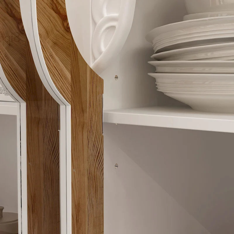 Meuble de salle de bain en bois sculpté, meuble d'appoint, buffet, verre acrylique