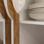 Meuble de salle de bain en bois sculpté, meuble d'appoint, buffet, verre acrylique