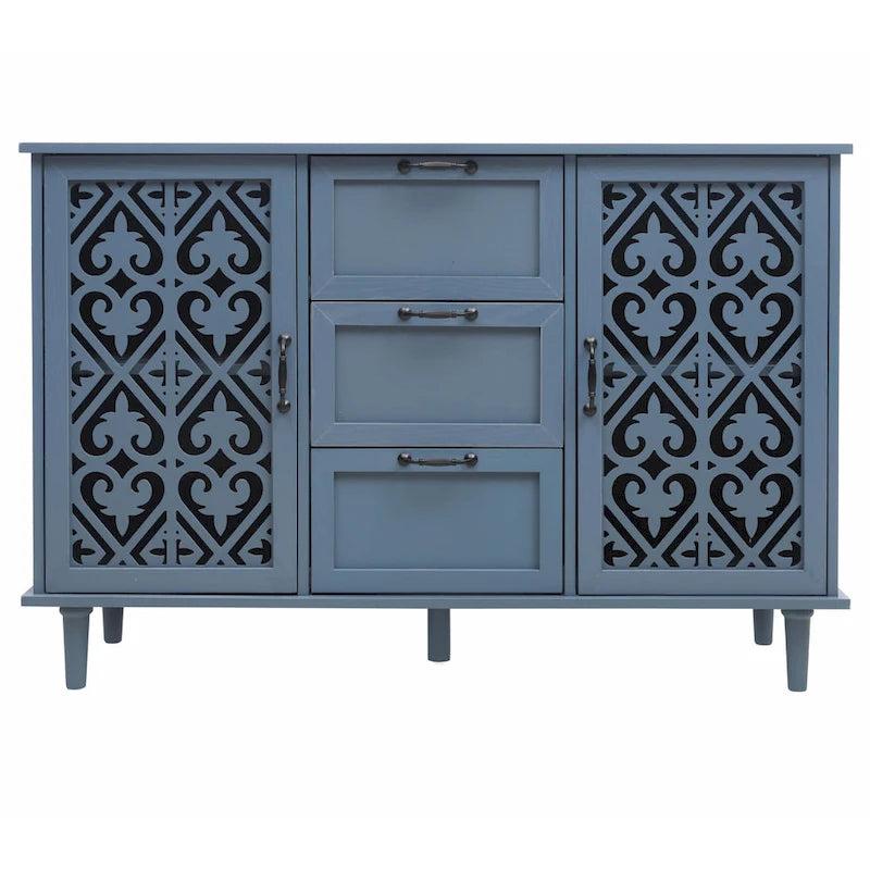 Meuble de rangement d'appoint avec 2 portes et 3 tiroirs