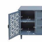 Meuble de rangement d'appoint avec 2 portes et 3 tiroirs