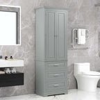 Armoire de rangement haute pour salle de bain avec trois tiroirs