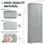 Armoire de rangement haute pour salle de bain avec trois tiroirs