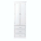 Armoire de rangement haute pour salle de bain avec trois tiroirs