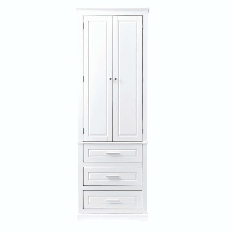 Armoire de rangement haute pour salle de bain avec trois tiroirs