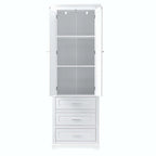 Armoire de rangement haute pour salle de bain avec trois tiroirs