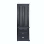 Armoire de rangement haute pour salle de bain avec trois tiroirs