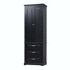 Armoire de rangement haute pour salle de bain avec trois tiroirs