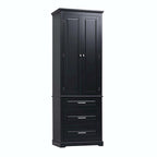 Armoire de rangement haute pour salle de bain avec trois tiroirs
