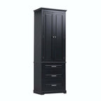 Armoire de rangement haute pour salle de bain avec trois tiroirs