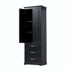 Armoire de rangement haute pour salle de bain avec trois tiroirs