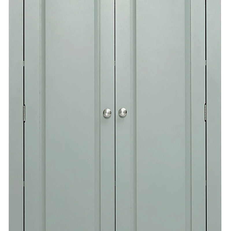Armoire de rangement haute en bois, moderne et minimaliste, pour salle de bain, avec dispositif anti-basculement