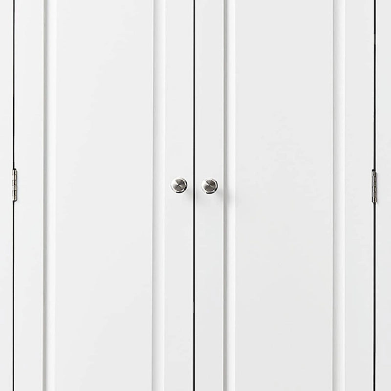 Armoire de rangement haute en bois, moderne et minimaliste, pour salle de bain, avec dispositif anti-basculement