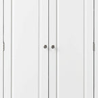 Armoire de rangement haute en bois, moderne et minimaliste, pour salle de bain, avec dispositif anti-basculement