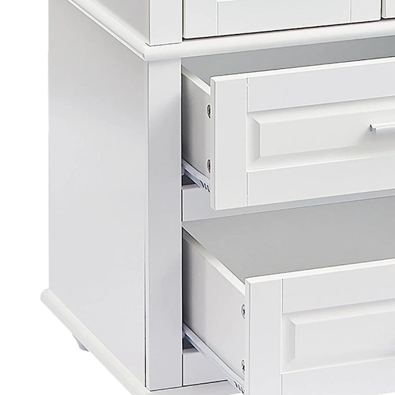 Armoire de rangement haute en bois, moderne et minimaliste, pour salle de bain, avec dispositif anti-basculement