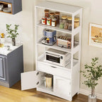 Armoire de rangement de salle de bain 64H, colonne de rangement pour linge autoportante