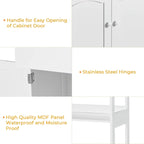 Armoire de rangement de salle de bain 64H, colonne de rangement pour linge autoportante