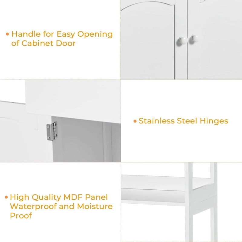 Armoire de rangement de salle de bain 64H, colonne de rangement pour linge autoportante