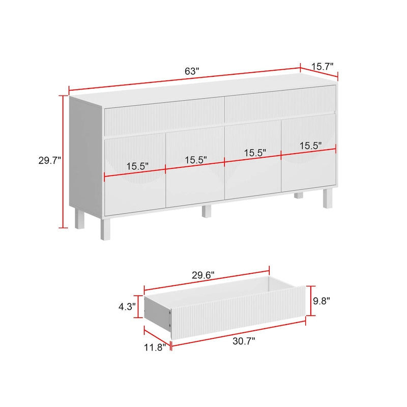 Buffet bibliothèque/vitrine laquée 63W - Rangement polyvalent pour la maison