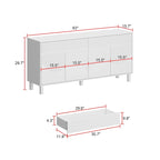 Buffet bibliothèque/vitrine laquée 63W - Rangement polyvalent pour la maison