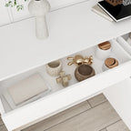 Buffet bibliothèque/vitrine laquée 63W - Rangement polyvalent pour la maison