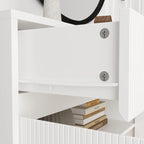 Buffet bibliothèque/vitrine laquée 63W - Rangement polyvalent pour la maison