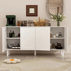 Buffet/bibliothèque/meuble de cuisine/crédence/table d'appoint en MDF blanc