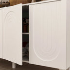 Buffet/bibliothèque/meuble de cuisine/crédence/table d'appoint en MDF blanc