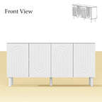 Buffet/bibliothèque/meuble de cuisine/crédence/table d'appoint en MDF blanc