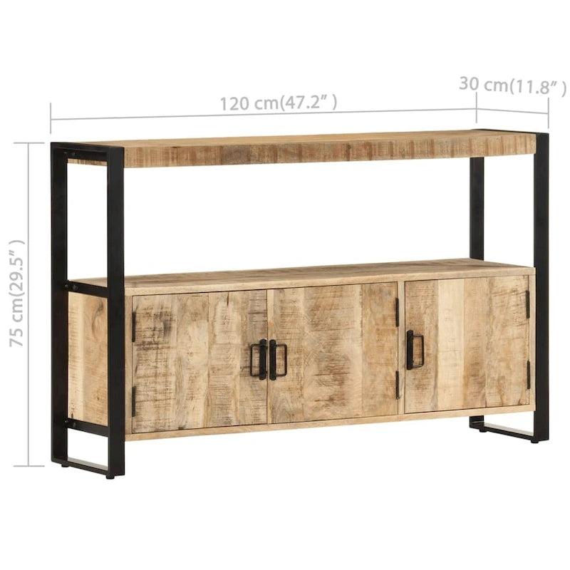 Meuble d'appoint vidaXL 47,2 x 11,8 x 29,5 cm en bois de manguier massif