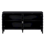 Porte de buffet avec poignée de porte ronde en métal à motif rainuré circulaire - Non applicable