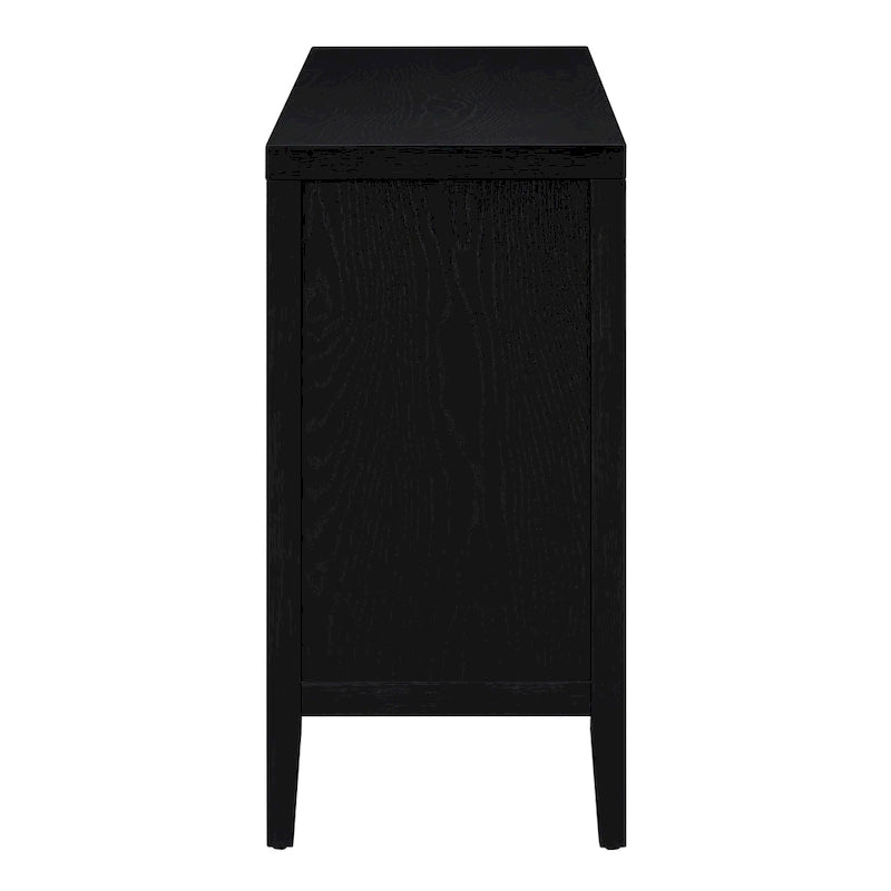 Porte de buffet avec poignée de porte ronde en métal à motif rainuré circulaire - Non applicable