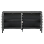 Porte de buffet avec poignée de porte ronde en métal à motif rainuré circulaire - Non applicable