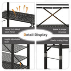 Étagères réglables à 5 niveaux avec roulettes pour garage, cuisine ou balcon - 30 x 13,5 x 60