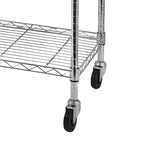 Étagère à 5 niveaux en fil d'acier avec roulettes - (59,06 x 17,72 x 70,87)