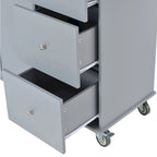 Chariot de cuisine multifonctionnel avec porte-épices et étagères réglables