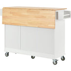 Chariot de cuisine multifonctionnel avec porte-épices et étagères réglables